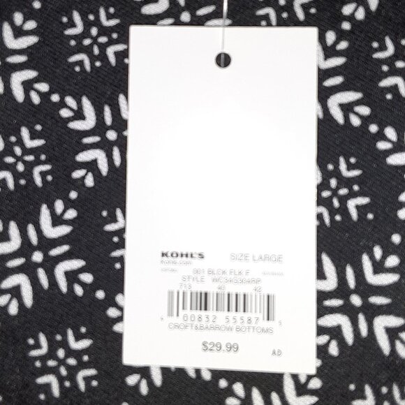 NEW NWT Dress W/Pockets! *Black & White, Croft & Barrow * Pull-Over * Sleeveless - Picture 6 of 8
